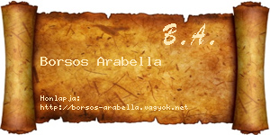 Borsos Arabella névjegykártya
